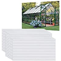 UISEBRT - 14 placas huecas transparentes de policarbonato UV de 60-5 x 121 cm para jardín- invernadero- placas de…
